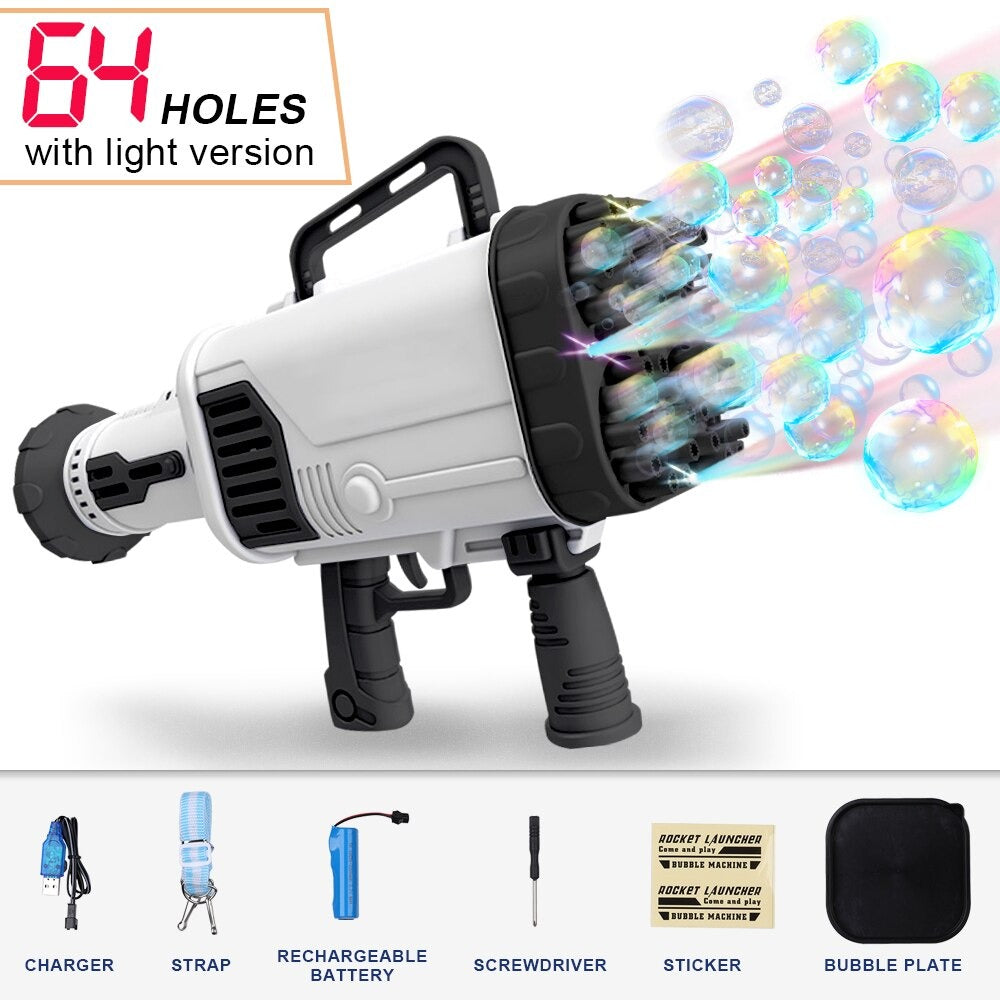 64-Holes Gatling Bubble Guns For Kids 64-Holes Gatling Bubble Guns For Kids